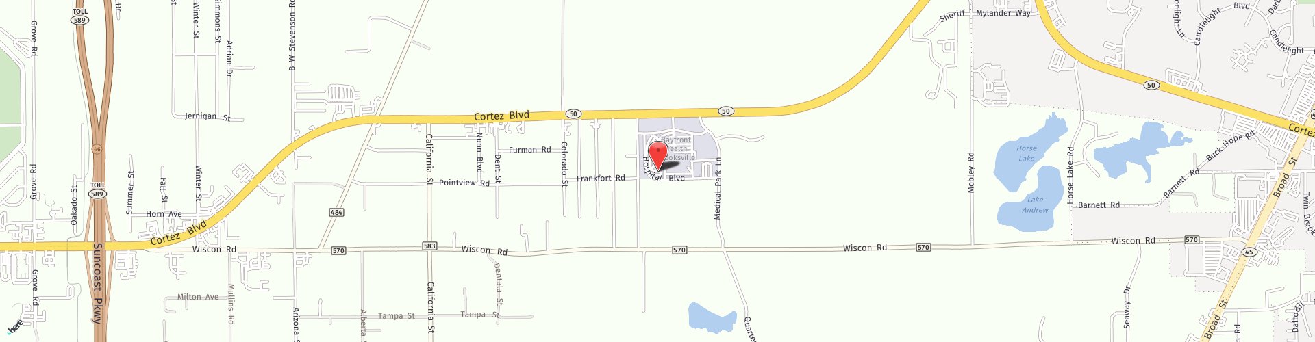 Location Map: 17222 Hospital Blvd. Brooksville, FL 34601