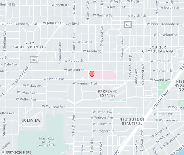 Location Map: 2919 W Swann Ave, #203 Tampa, FL 33609